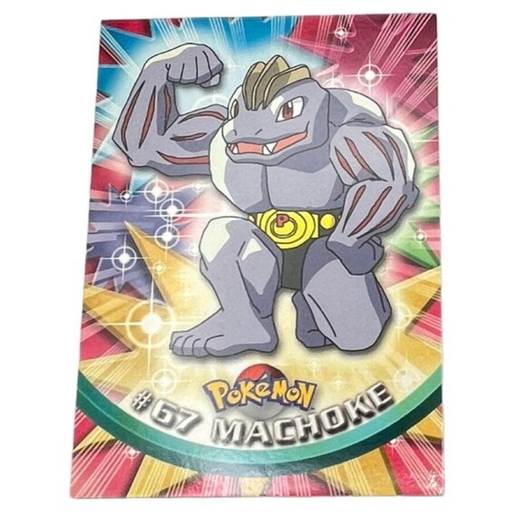 Machoke Pokemon Card Topps #67 TV Animation Edition Series Black Logo - Picture 1 of 5